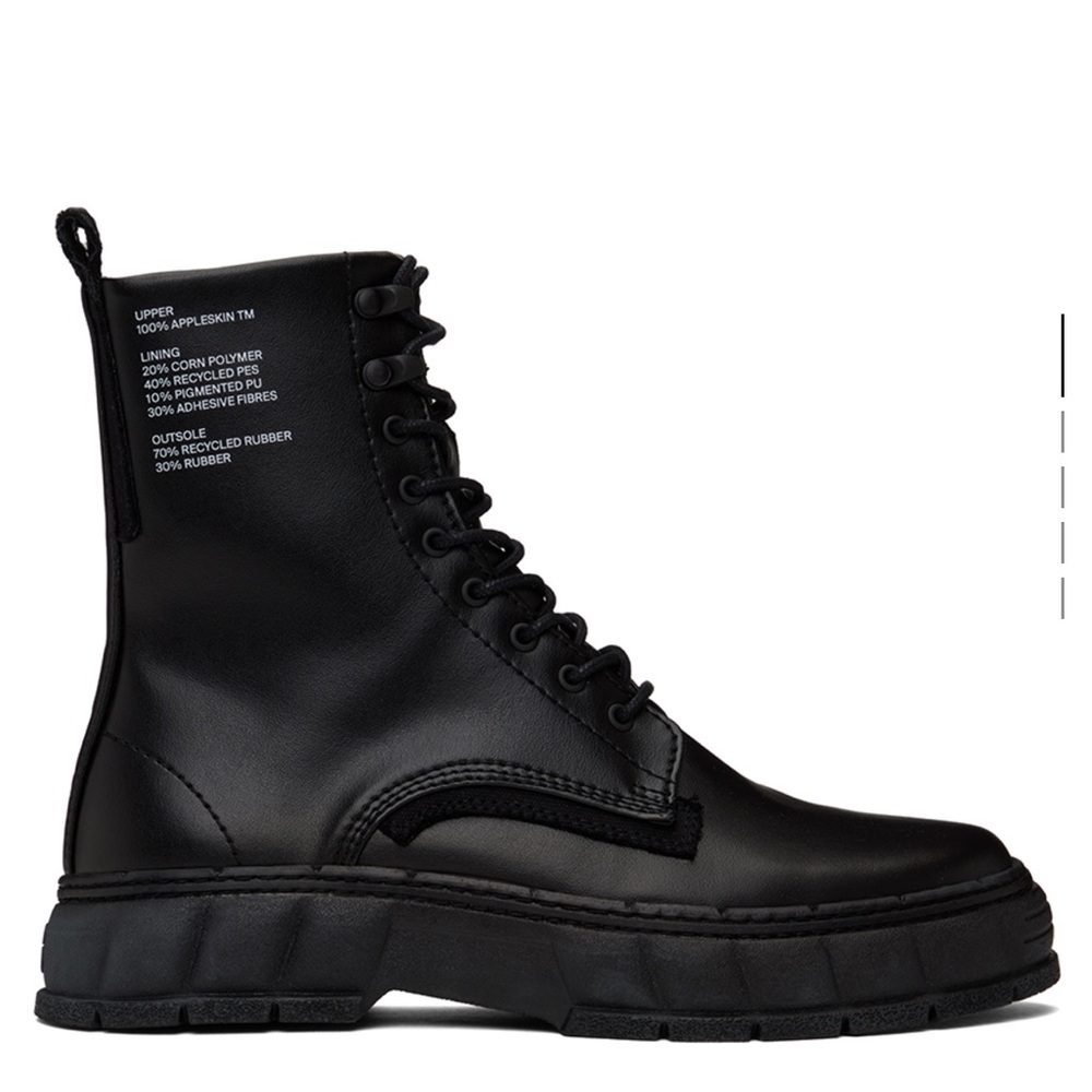 Almost New - Viron Black 1992 Apple Lace and Zip up Boots